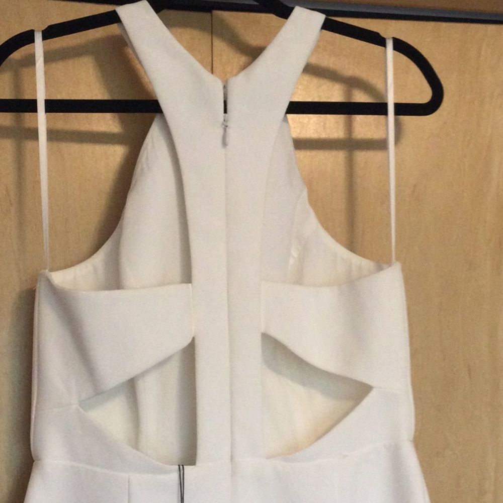 BCBGMaxAzria Racerback Cutout  Halter Gown - Picture 8 of 12